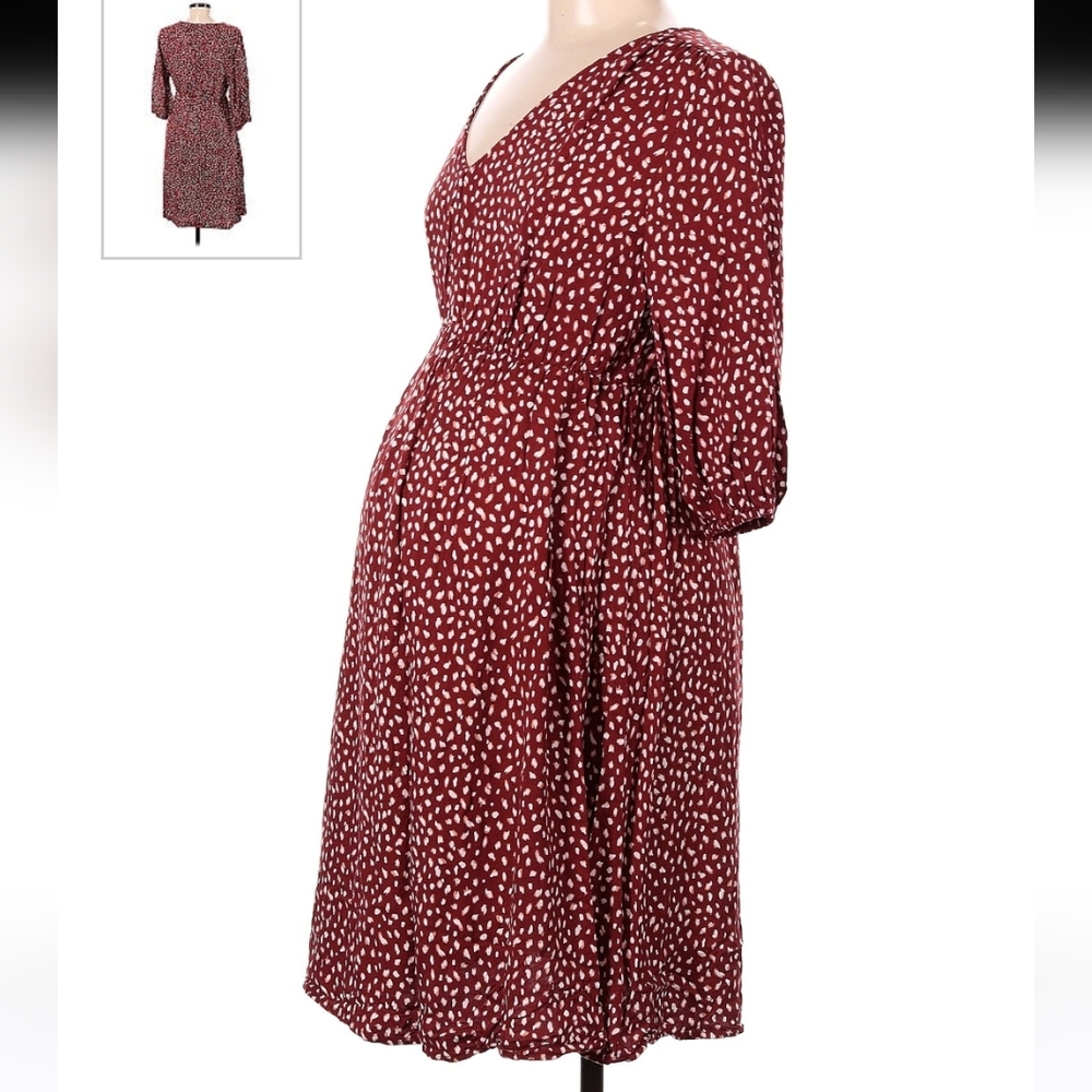 Isabel Maternity by Ingrid & Isabel Red Polka Dot Dress